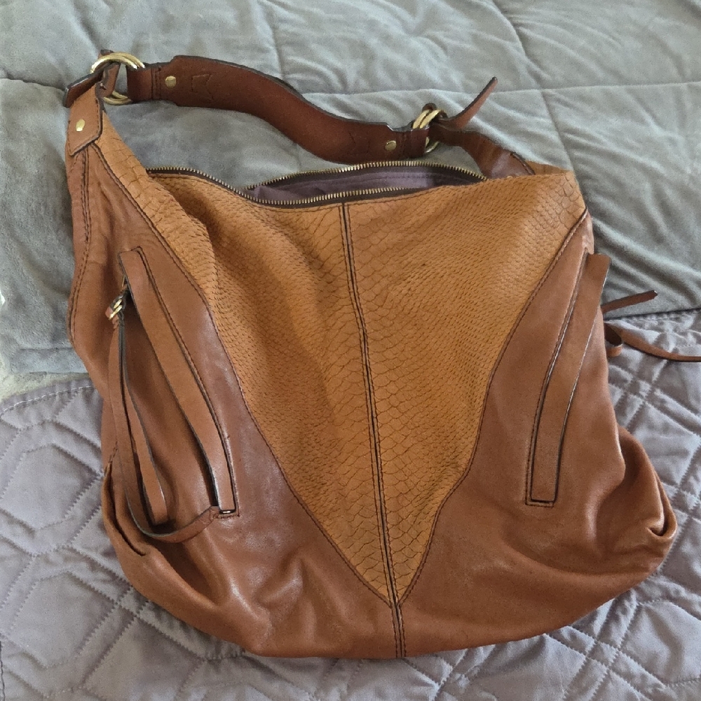 Kooba Tan Leather Hobo Bag